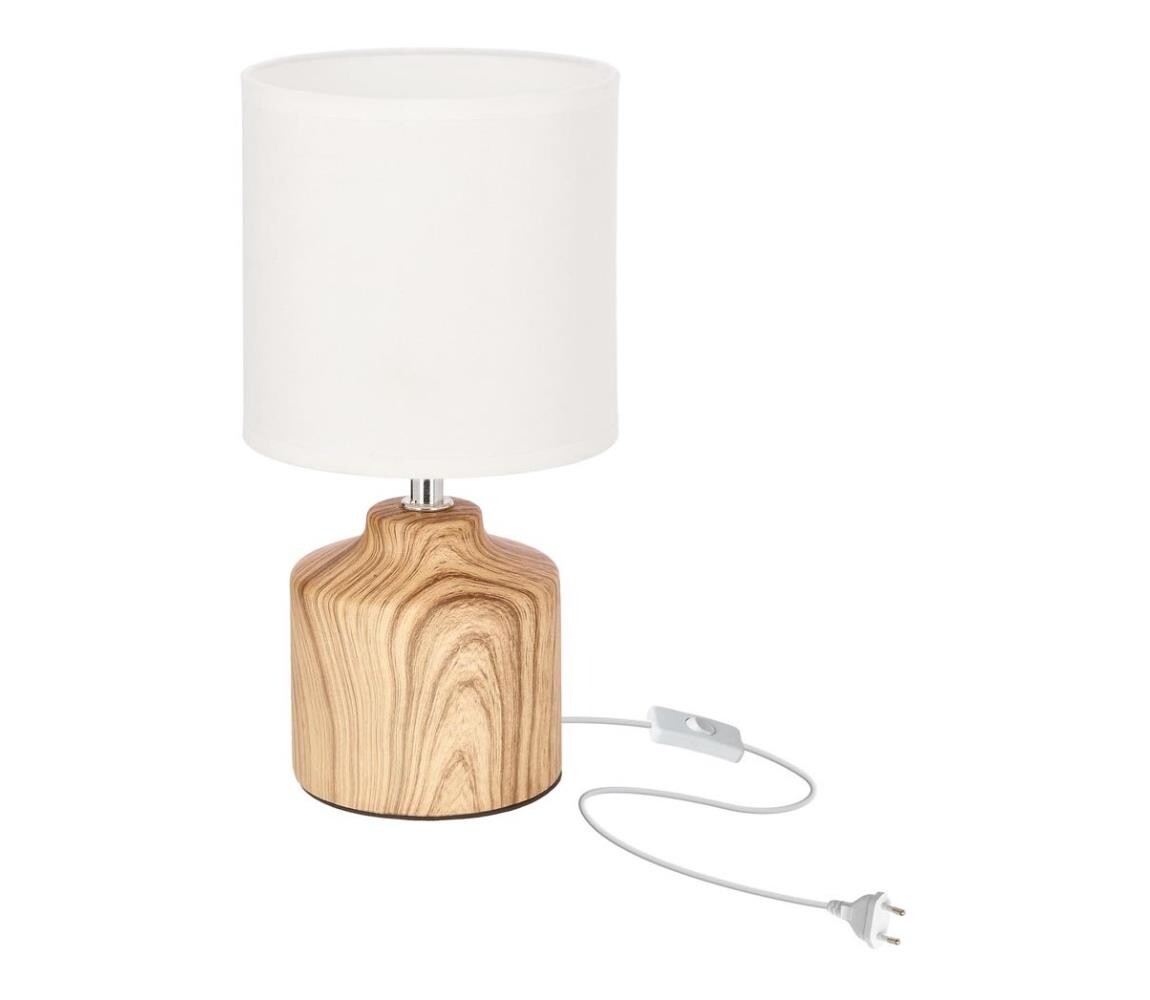 Stolní lampa MINOS 1xE14/40W/230V hnědá/bílá
