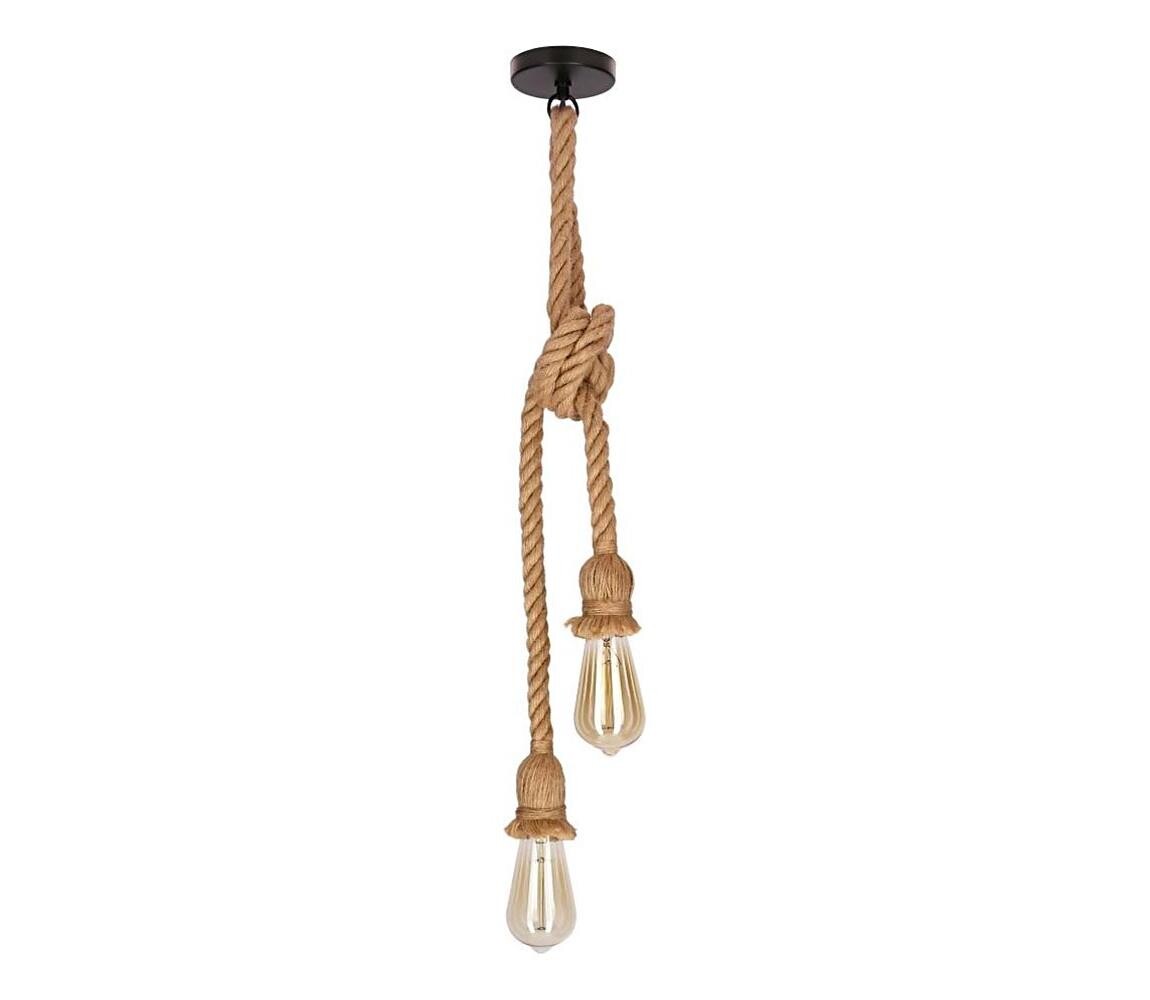 Lustr na lanku VIDEA 2xE27/40W/230V hnědá