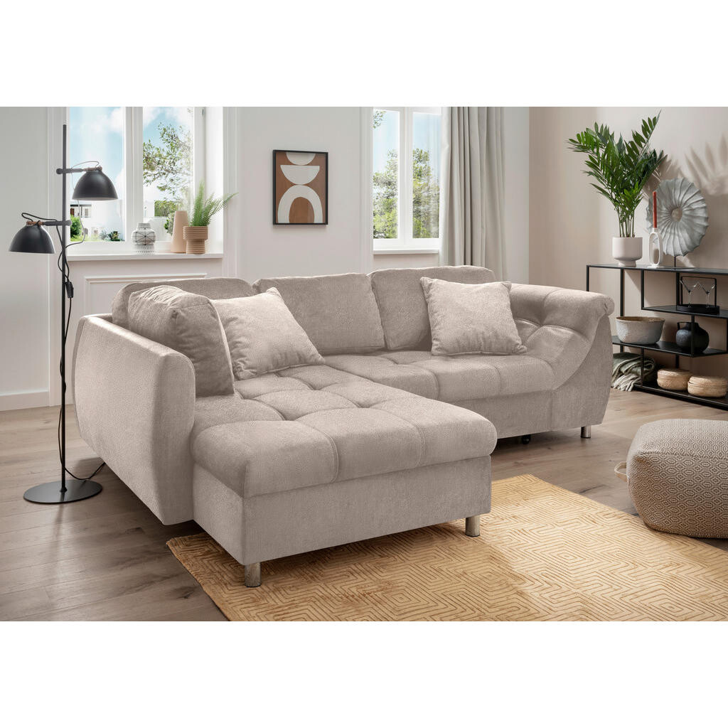 Livetastic ROHOVÁ ROZKLÁDACÍ POHOVKA, textil, šedohnědá