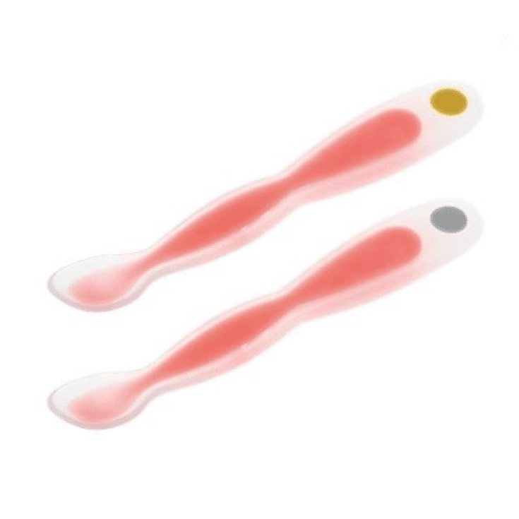 Bebeconfort Lžičky s tepelným senzorem 2 ks Red