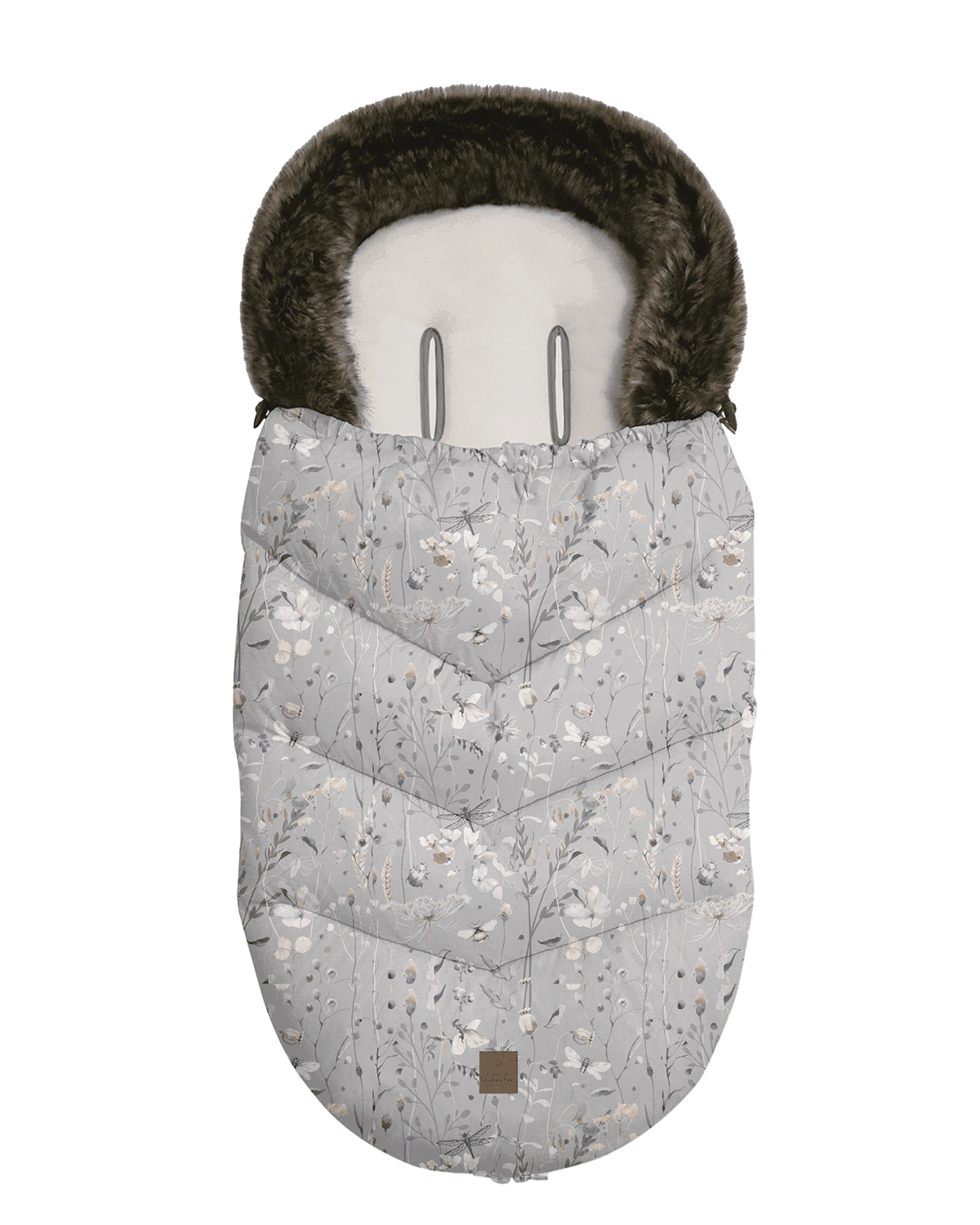 KikkaBoo Fusak zimní Luxury Dreamy Fields Grey