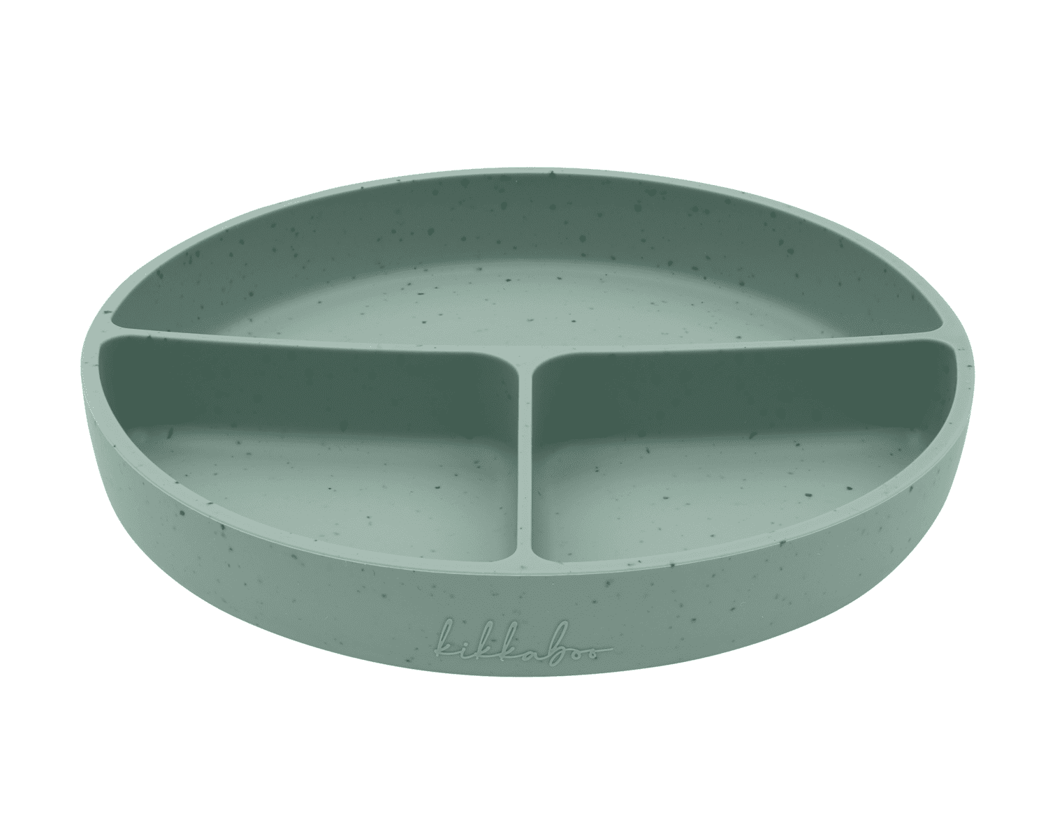 KikkaBoo Talíř dělený s přísavkou Platinum Silicone Sage