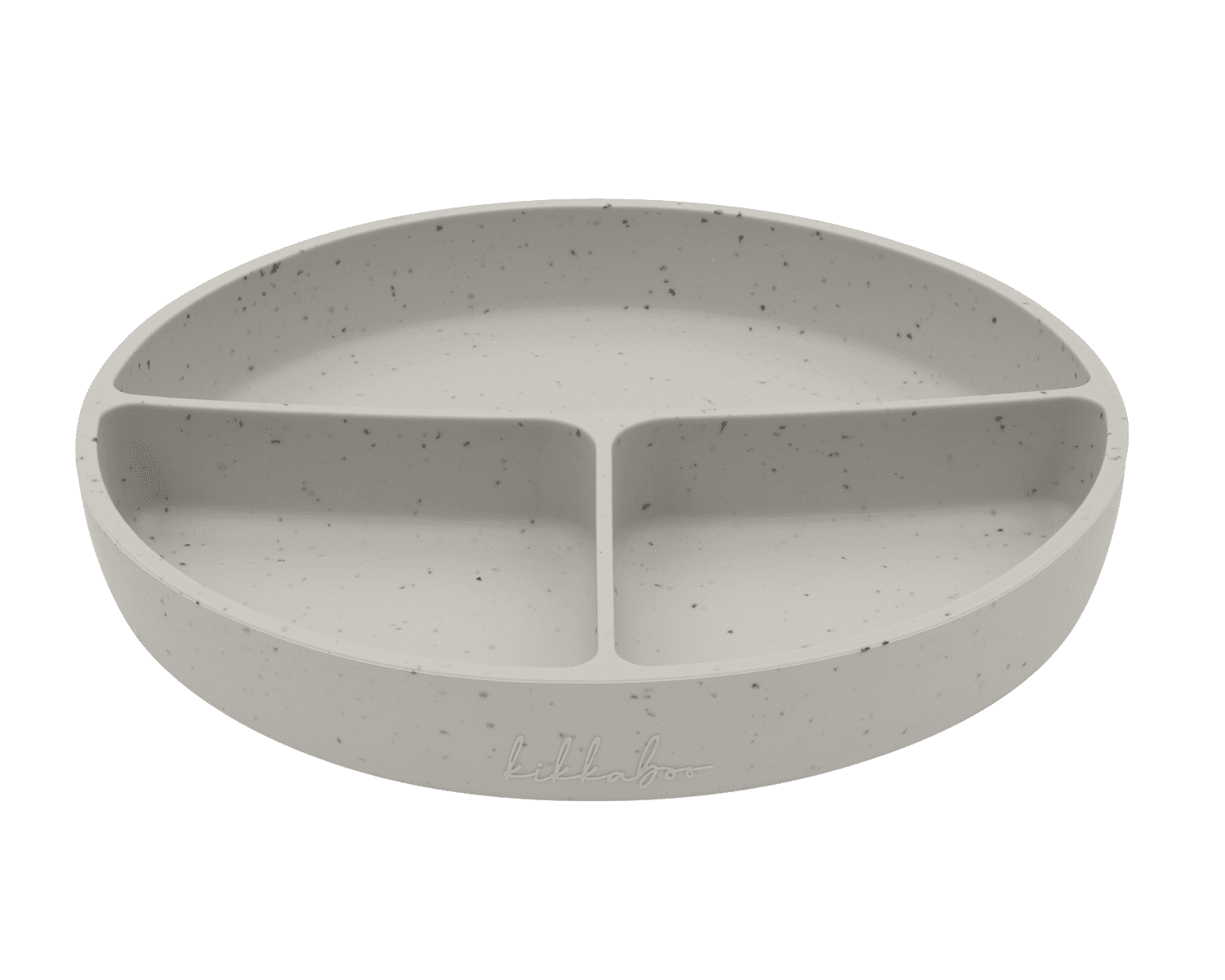 KikkaBoo Talíř dělený s přísavkou Platinum Silicone Sand