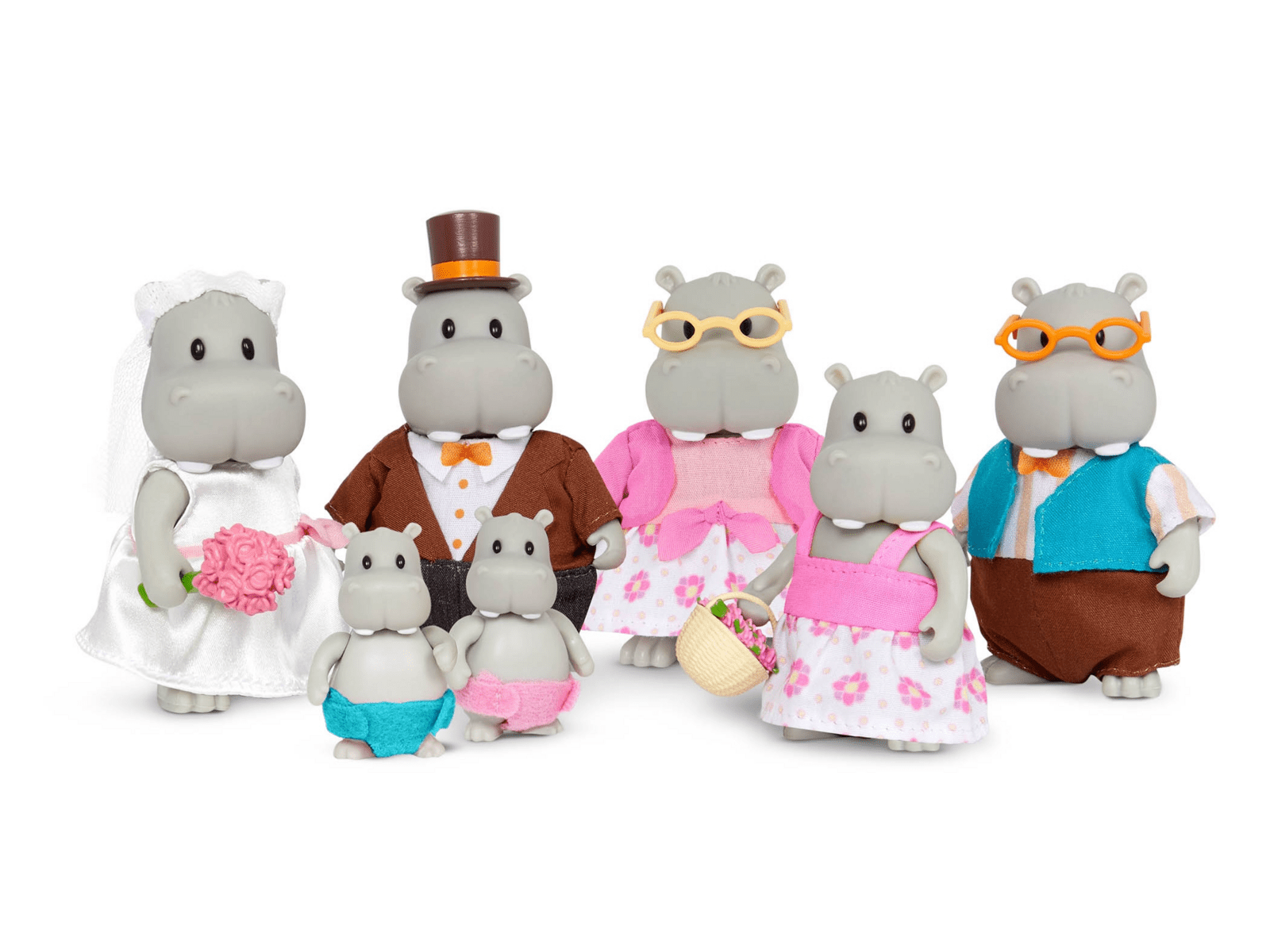 Li'l Woodzeez Rodina hrochů svatební Pitterpotemus