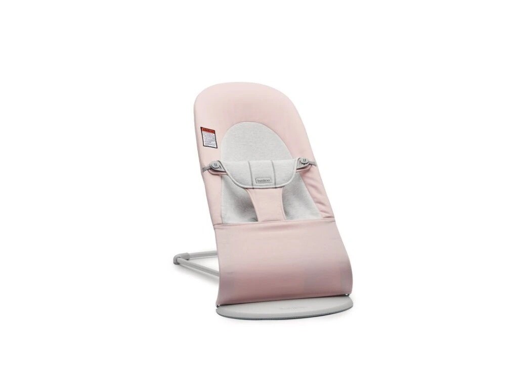 Baby Björn Lehátko Balance Soft Light pink/grey cotton Jersey světlá konstrukce