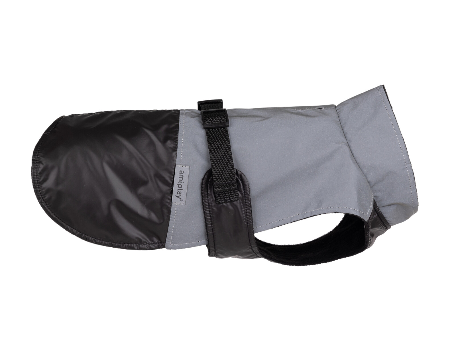 Reflexní pláštěnka pro psy LUNA černá různé velikosti Rozměr: Rozměr 45 cm - beagle