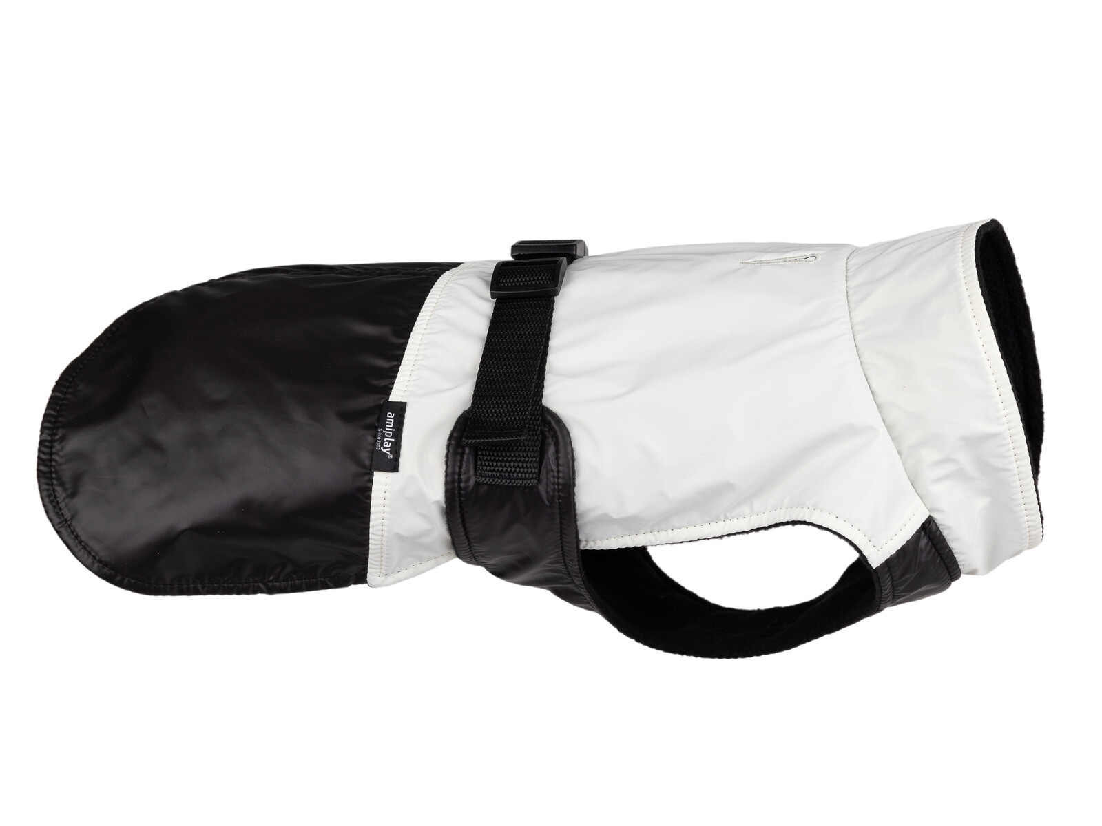 Reflexní pláštěnka pro psy FLOU černá/bílá různé velikosti Rozměr: Rozměr 45 cm - beagle