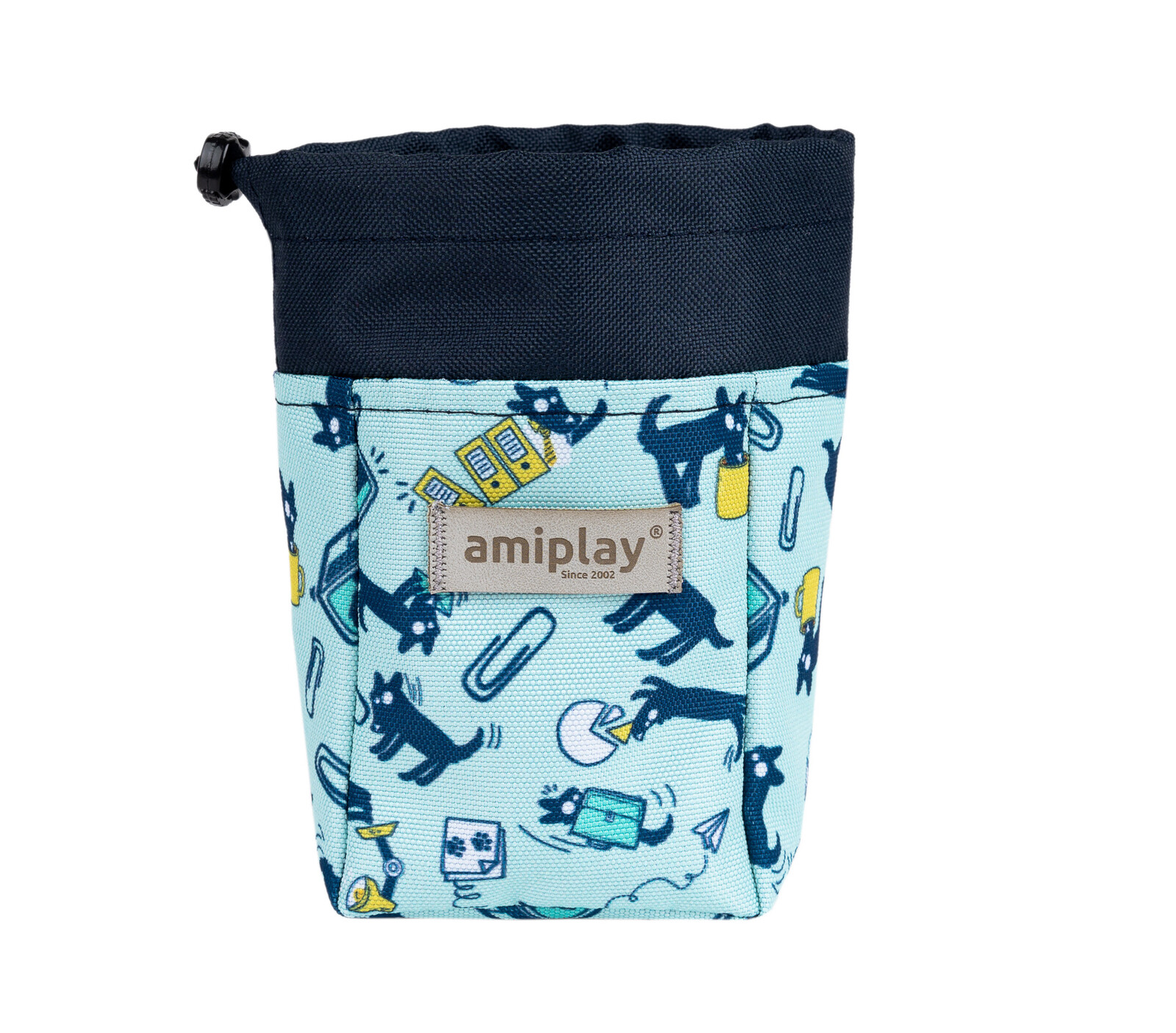 Pamlskovník pro psy MIKO modrá 8x6x10 cm