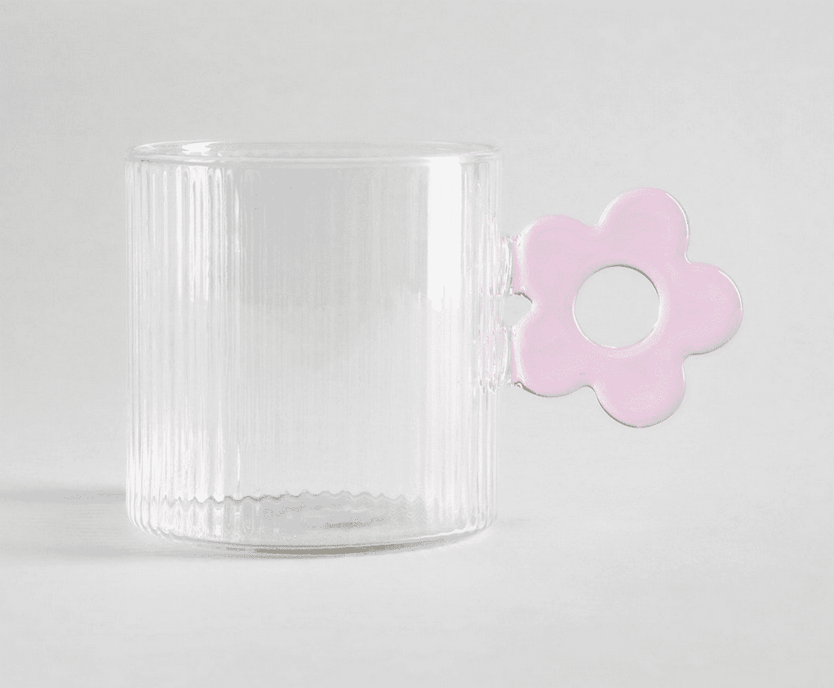 Sklenice | BELLEZZA | s růžovým květem | 0,39 l | 739224