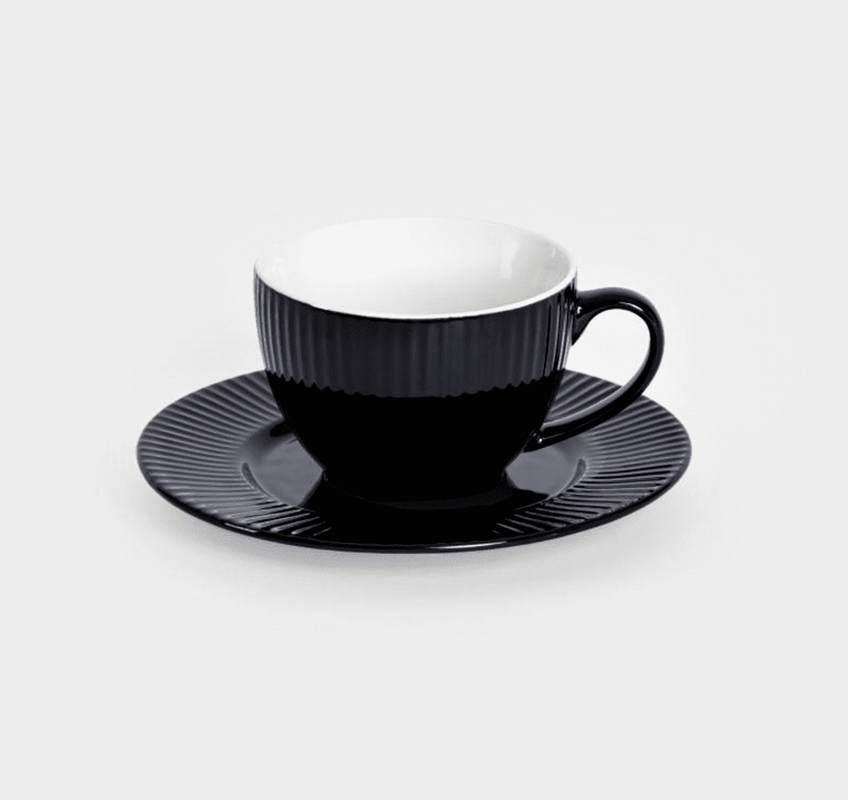 Šálek s podšálkem | SIENA | ČERNÁ | 240 ML | 733307