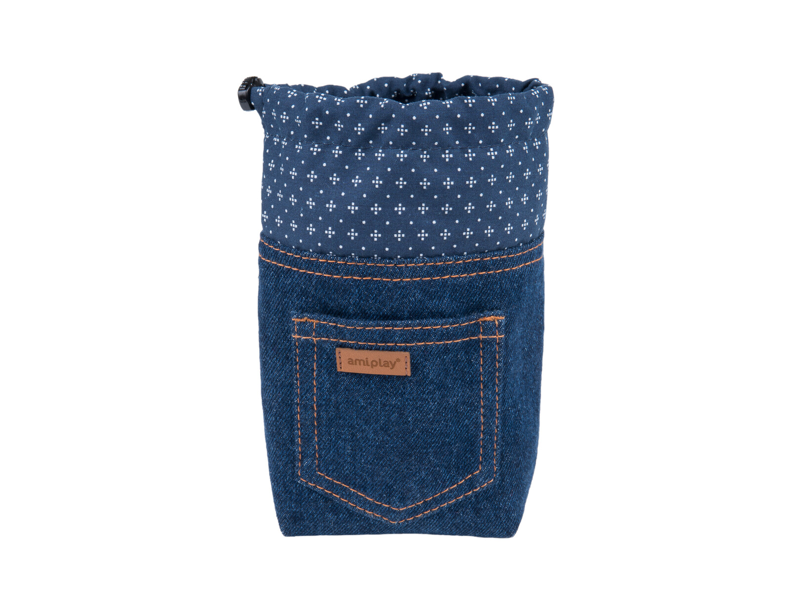 Pamlskovník pro psy JEANS tmavě modrá 10x7x14 cm