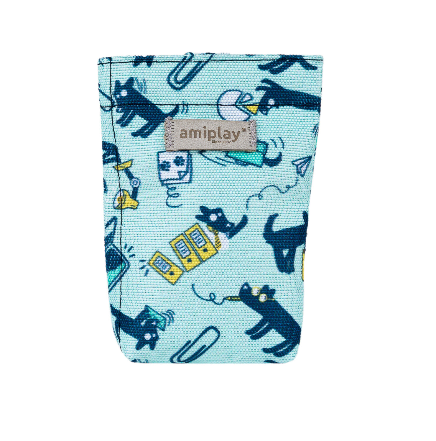 Pouzdro na sáčky na psí exkrementy MIKO modrá 6x2x11 cm