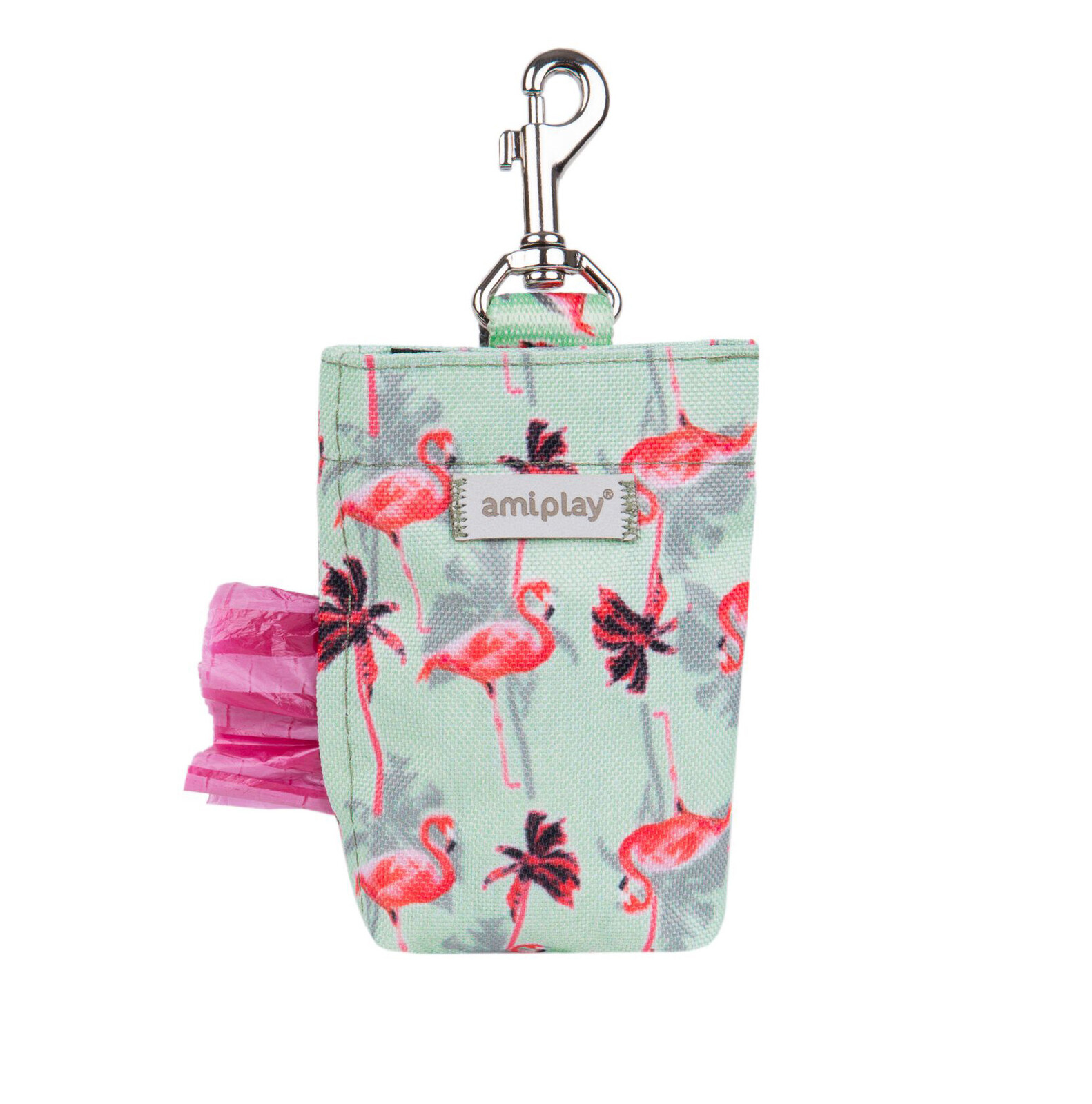 Pouzdro na sáčky na psí exkrementy HAPPY FLAMINGO 6x2x11 cm