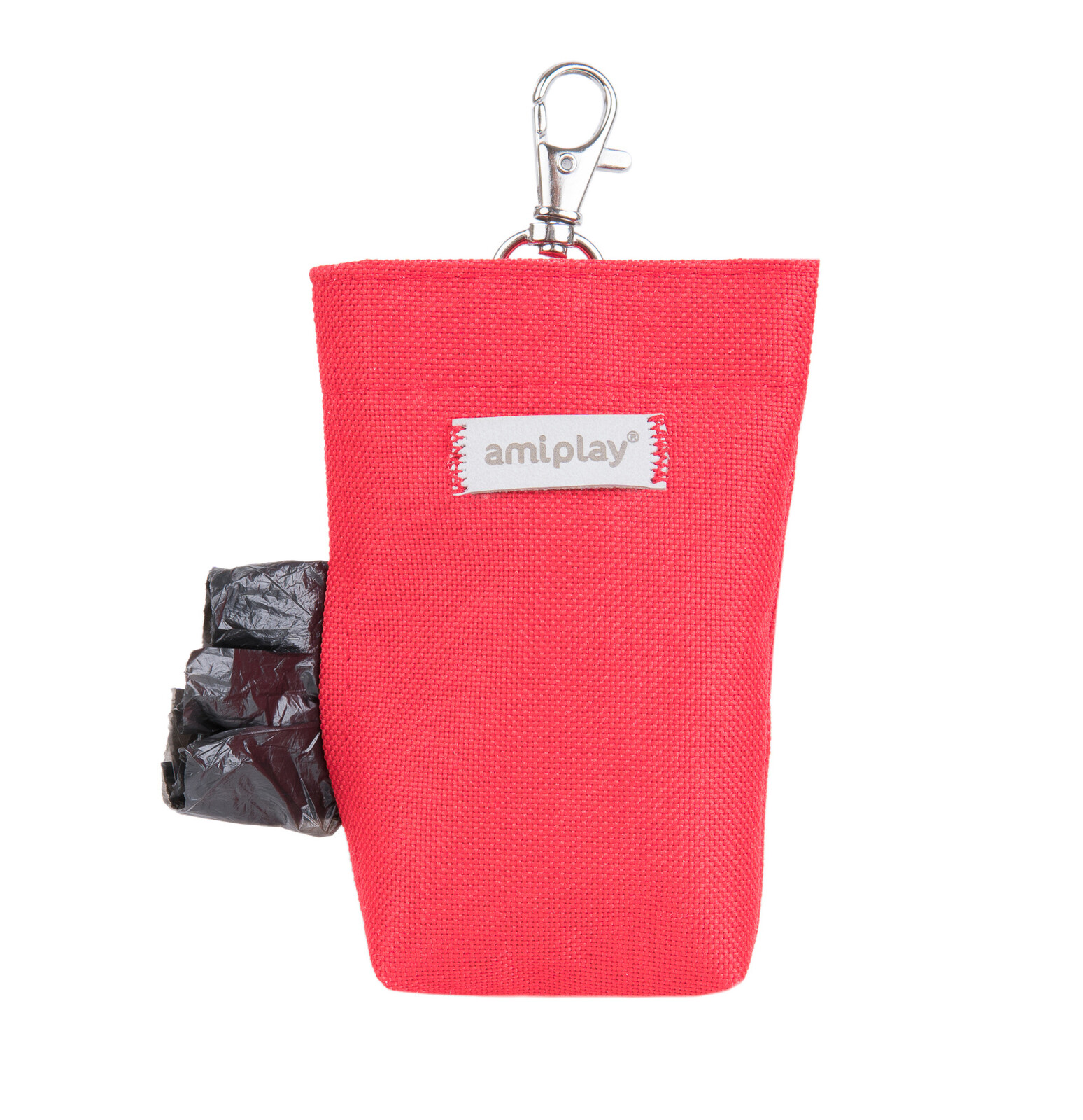 Pouzdro na sáčky na psí exkrementy RUMBA červená 6x2x11 cm