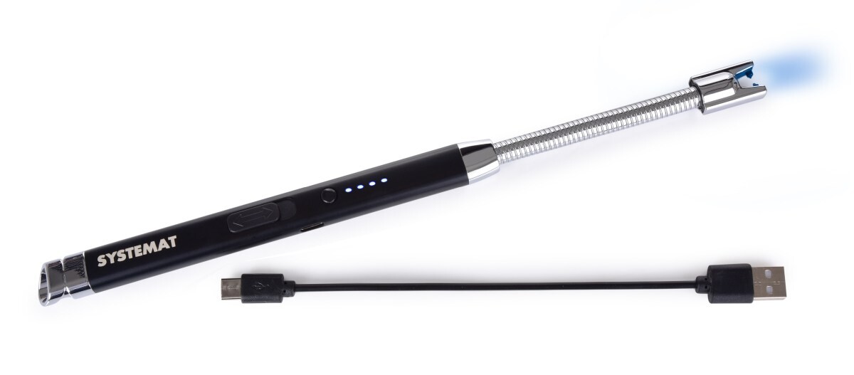 PLASMO | Dobíjecí USB plazmový zapalovač s LED indikátorem & flexibilním krkem | SYSTEMAT SYSTEMAT