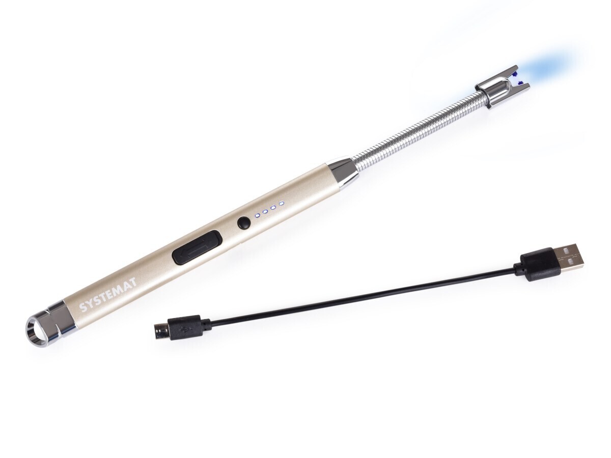 PLASMO | Dobíjecí USB plazmový zapalovač s LED indikátorem & flexibilním krkem | SYSTEMAT