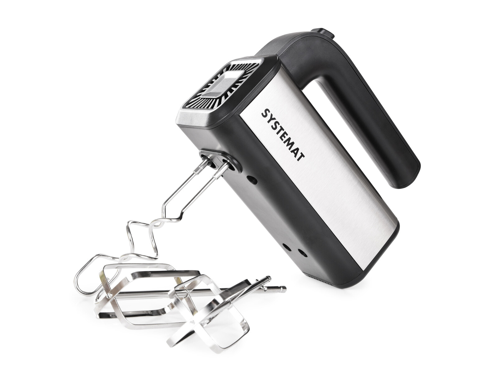 SYSTEMAT | Ruční šlehač & hnětač 300 W | 5 rychlostí | nerezové metly a háky