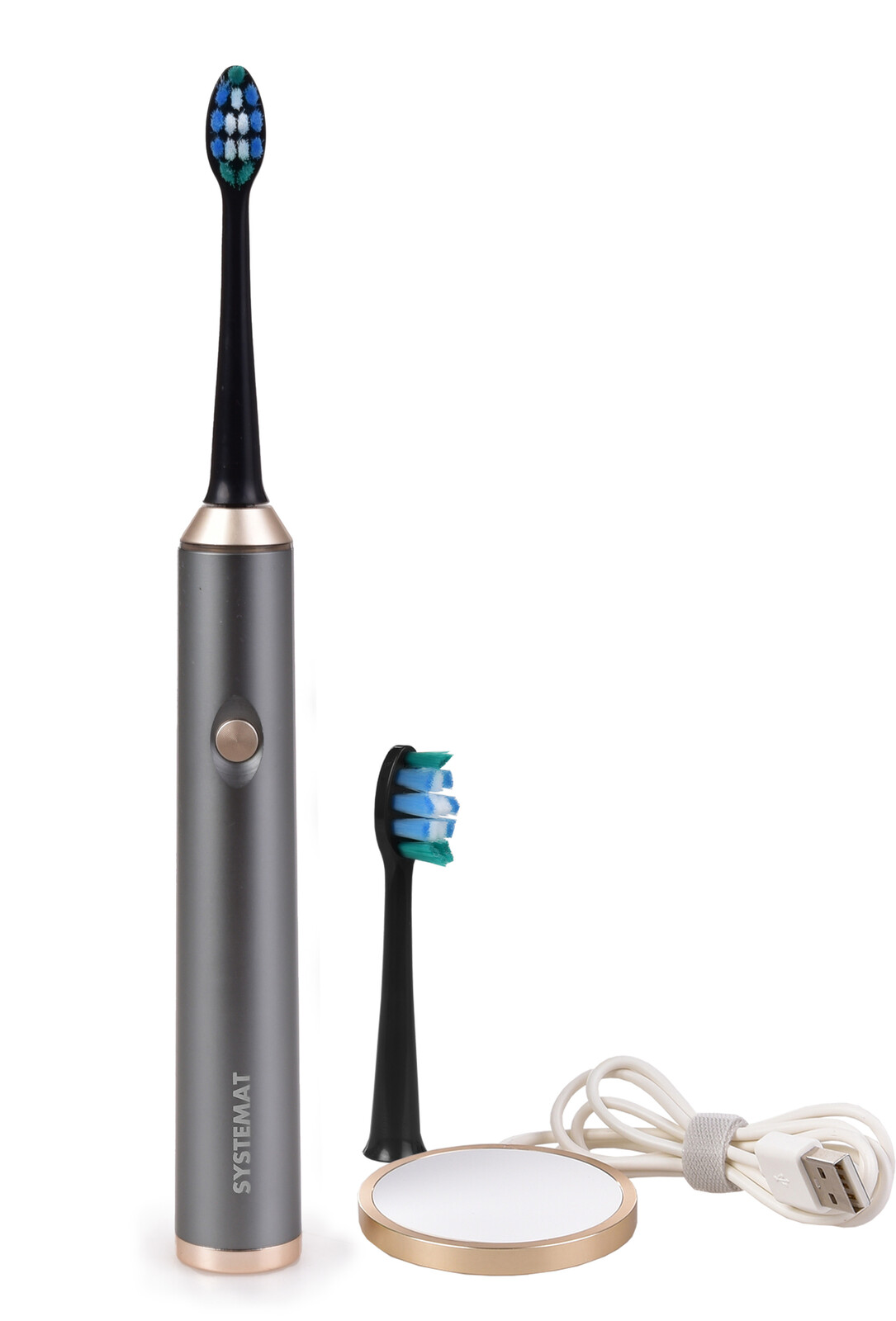 SONISSIMO® NEO | Sonický zubní kartáček 37 000 kmitů | 5 režimů & USB nabíjení metalic gray