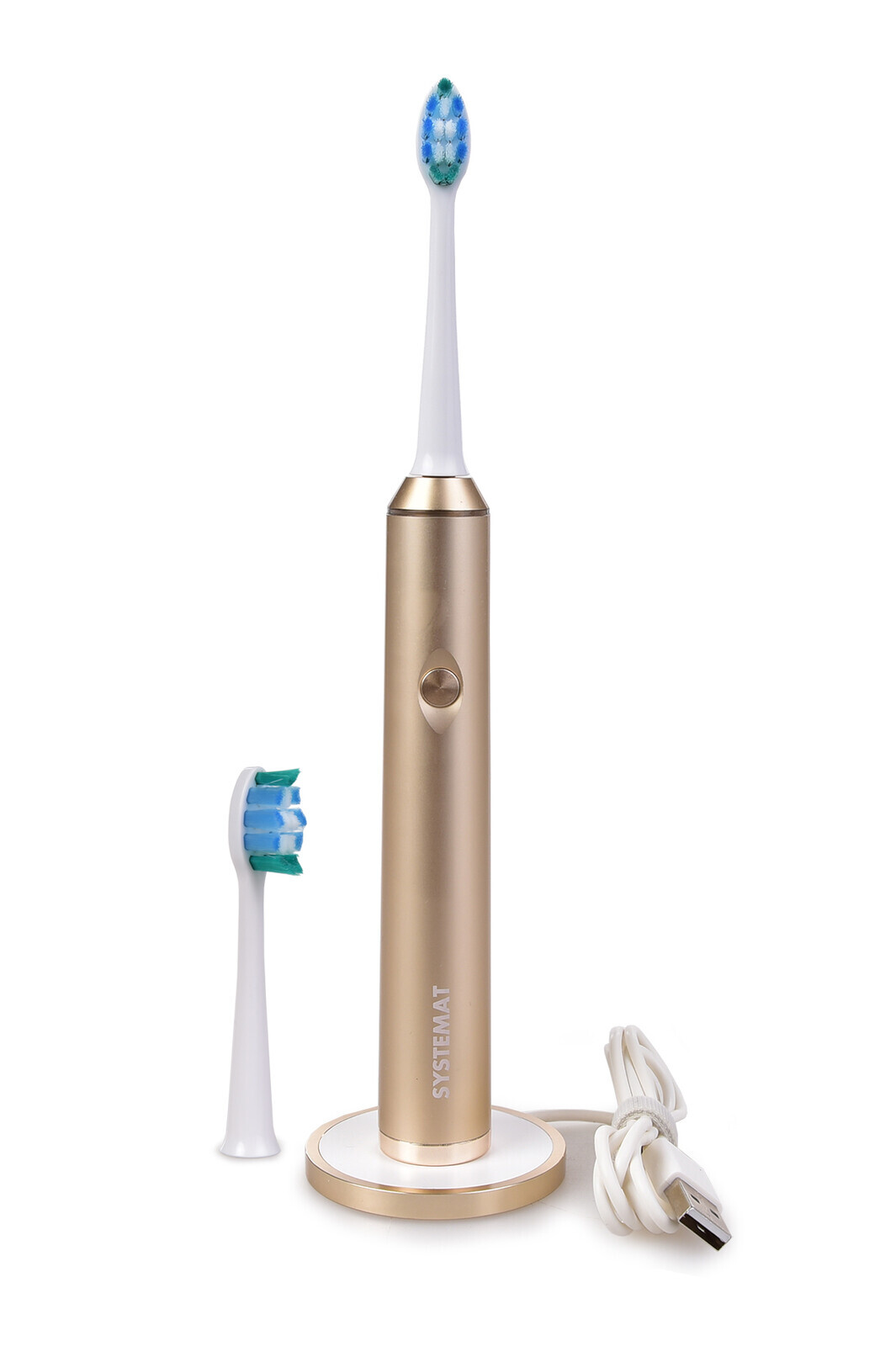 SONISSIMO® NEO | Sonický zubní kartáček 37 000 kmitů | 5 režimů & USB nabíjení metalic gold