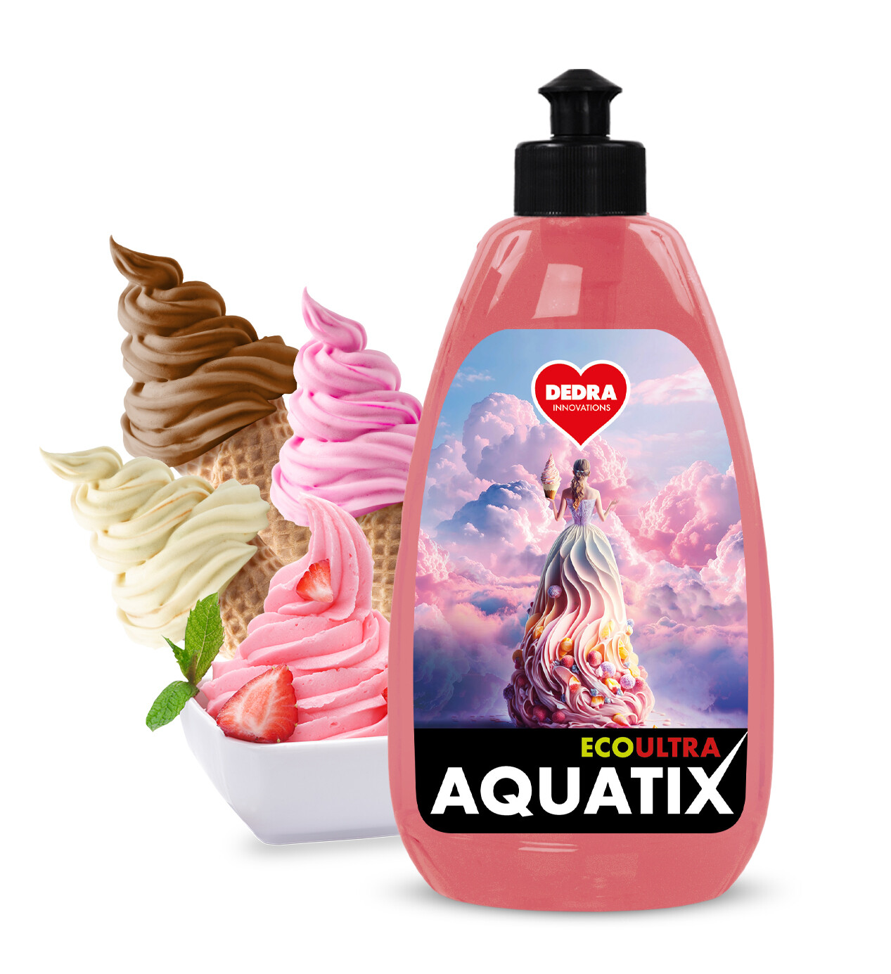 AQUATIX | Rostlinný koncentrát na nádobí ICE CREAM | 500 ml