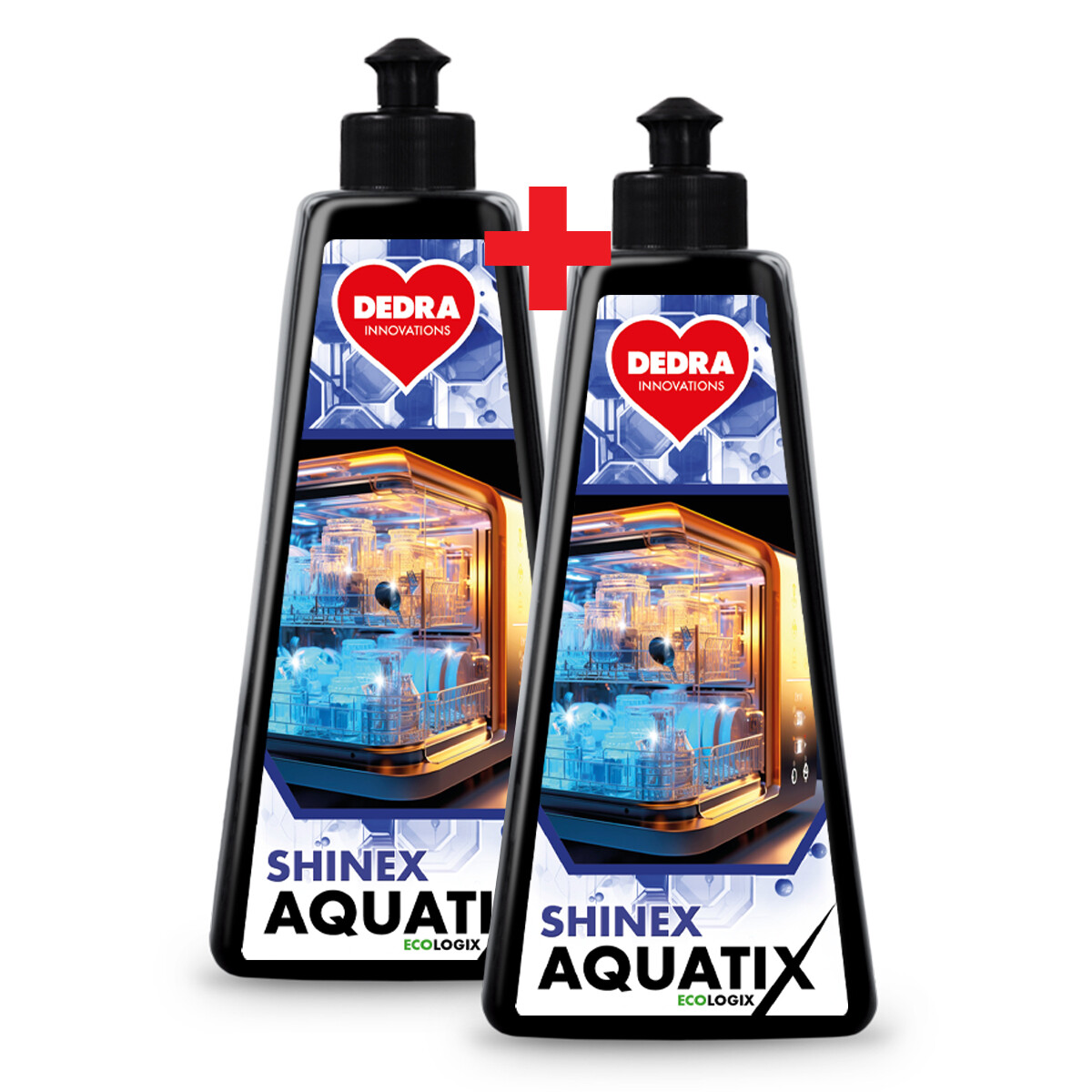 2× EKO leštidlo do myčky SHINEX AQUATIX® 2× 500 ml
