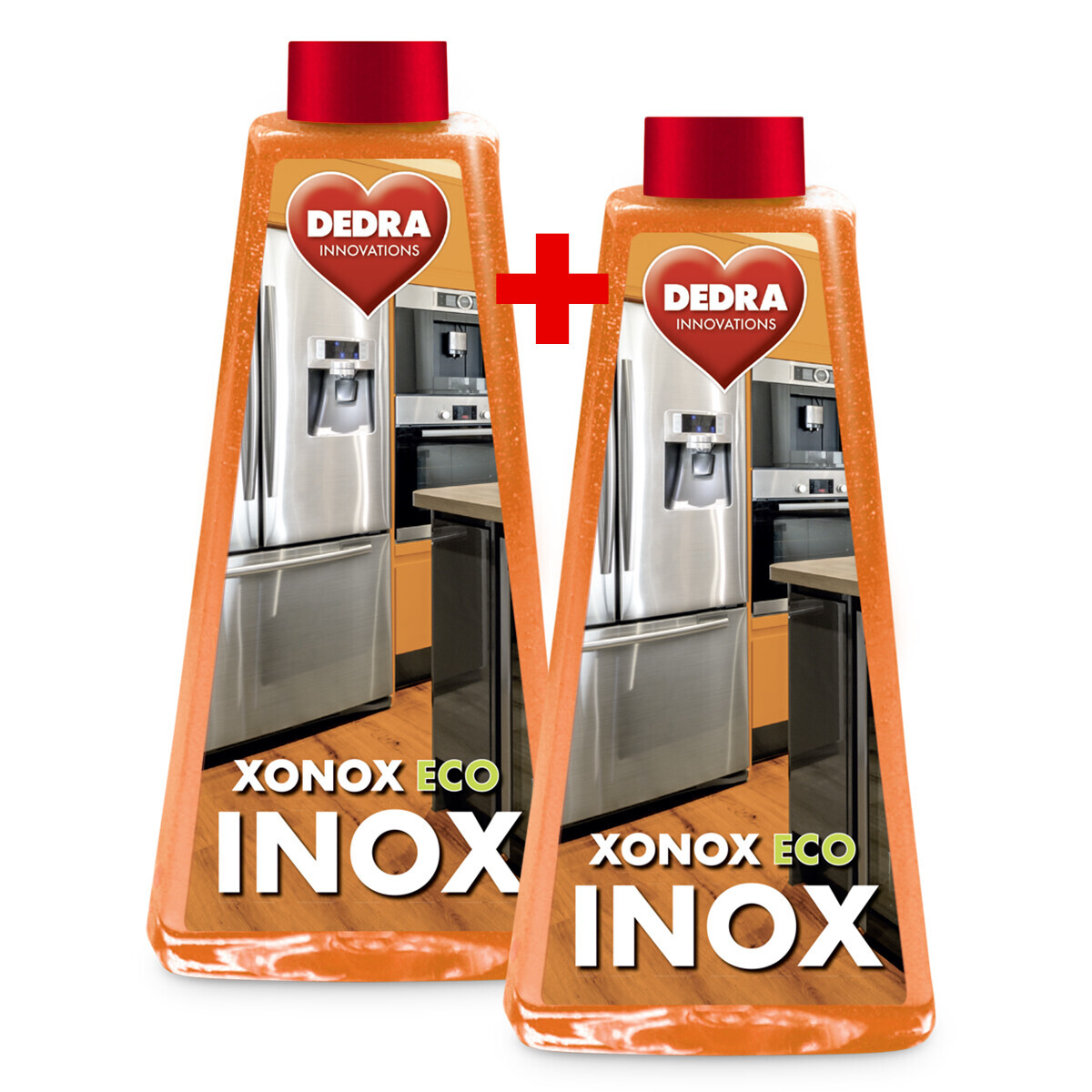 2× XONOX INOX | Čistič a leštič nerezu | 2× 500 ml (náplně ber rozprašovače)