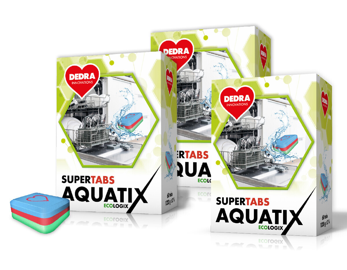 3× AQUATIX | multifunkční tablety do myčky | 180 mytí