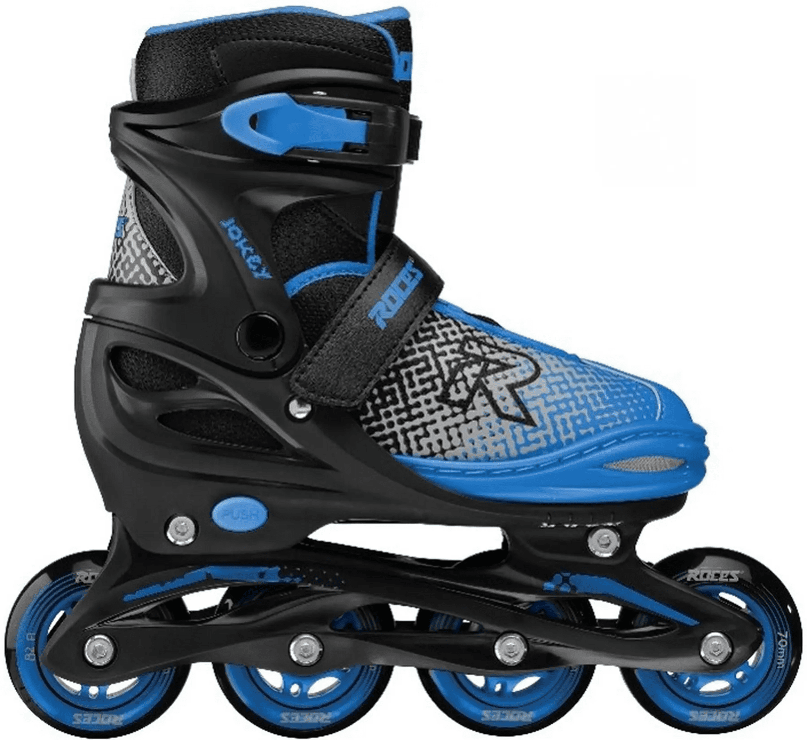 Roces - Jokey X Kids Black/Blue - kolečkové nastavitelné brusle Velikost (brusle): 26-29