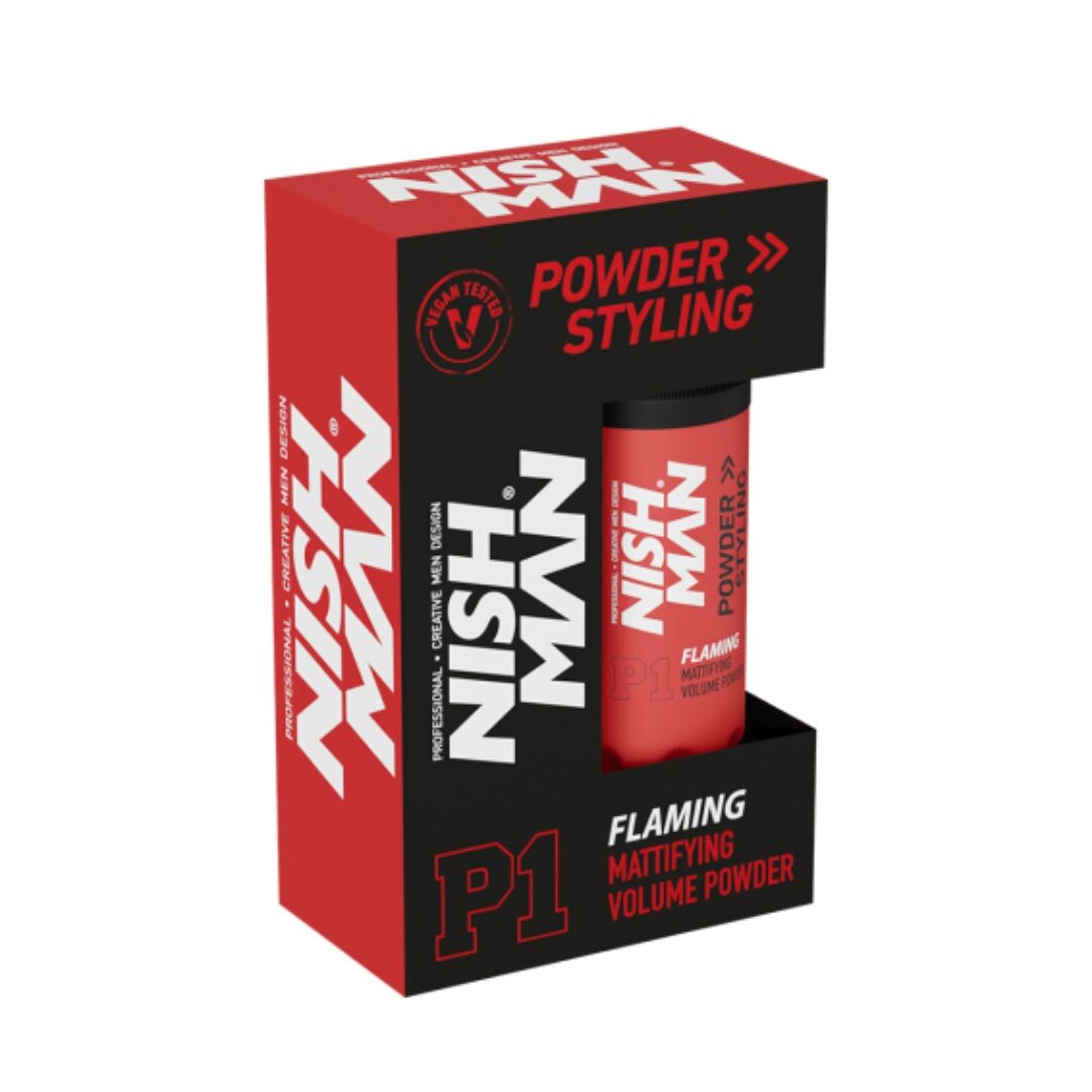 Nishman P1 FLAMING Mattifying Volume Powder - objemový pudr s mangovou vůni, 20 g