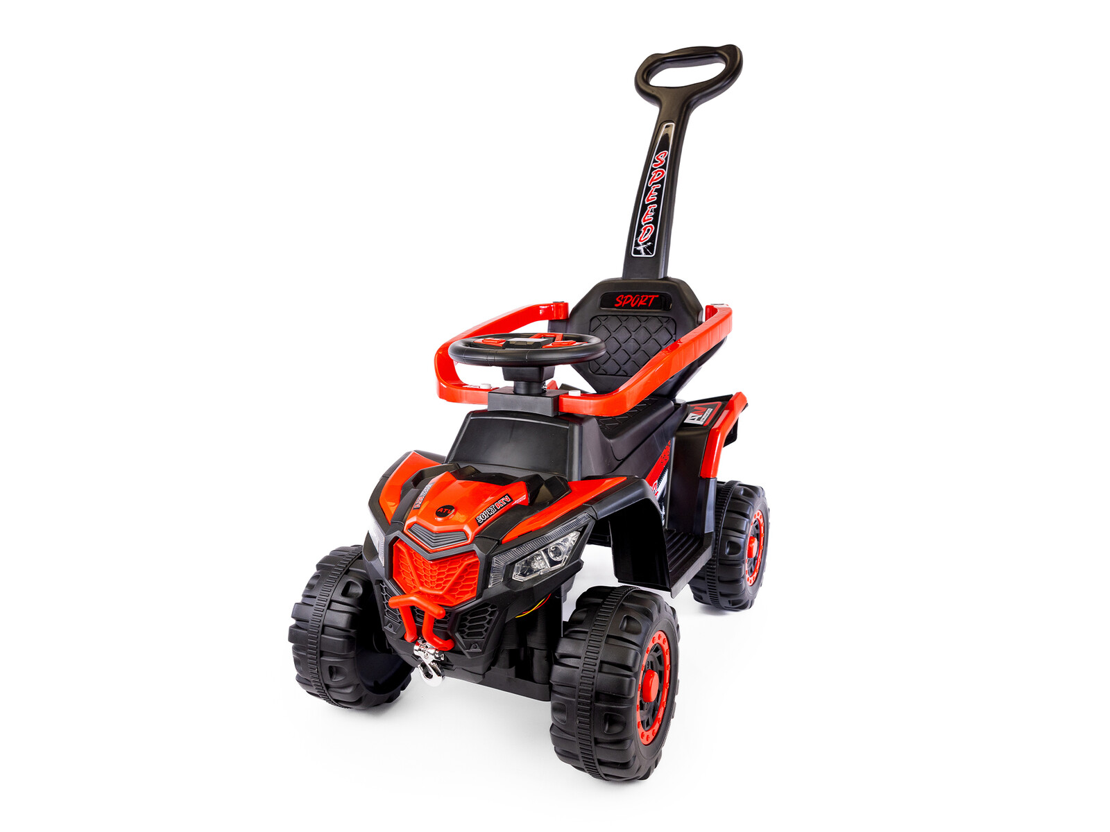 Mamido Mamido Speed MT280 Dětské elektrické odrážedlo | autíčko 3v1 s vodící tyčí červené VYSTAVENO S-BJ906-RED