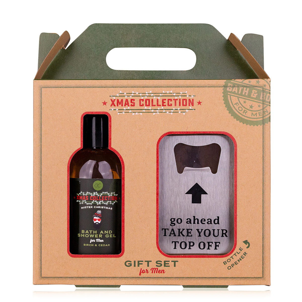 Dárkový set MEN'S COLLECTION XMAS s otvírákem na lahve - ACCENTRA - 100 ml