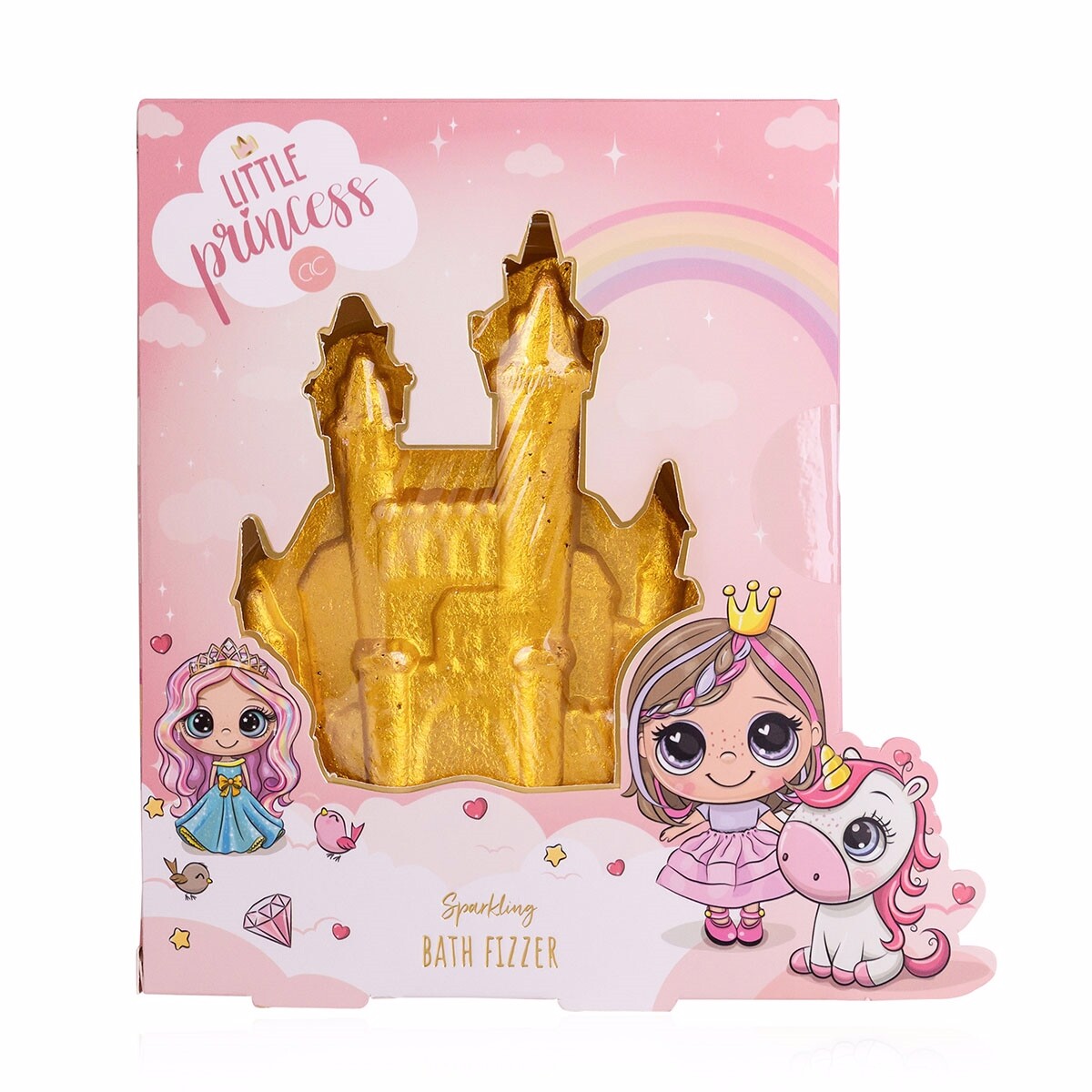 FIZZER LITTLE PRINCESS ve tvaru hradu včetně dárkové krabičky ACCENTRA - 150g