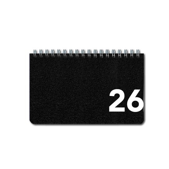 Diář týdenní na šířku 160 x 100 mm, černý