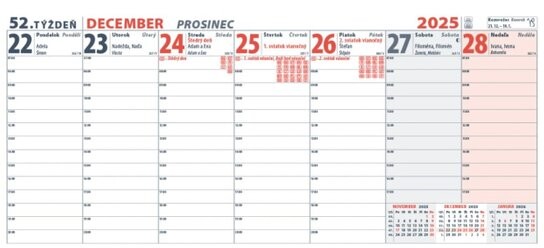Plánovací kalendár 2026 - stolový kalendár