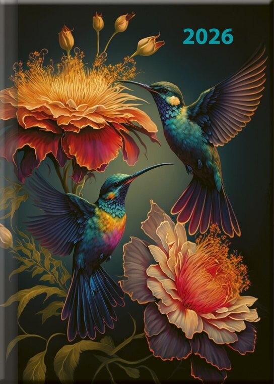 Praktik denní diář 2026 Kolibříci