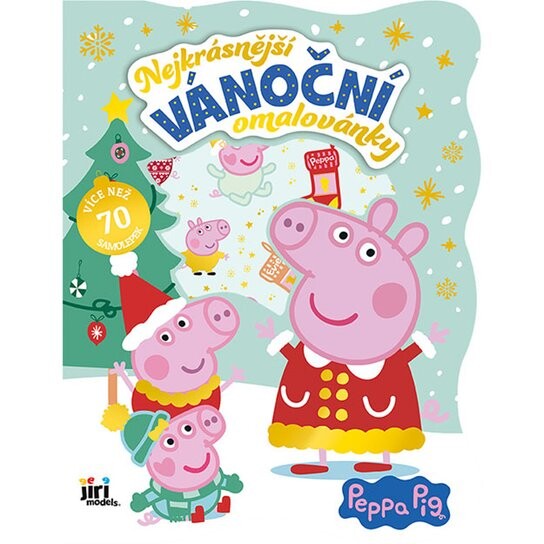 Nejkrásnější vánoční omalovánky se samolepkami Prasátko Peppa
