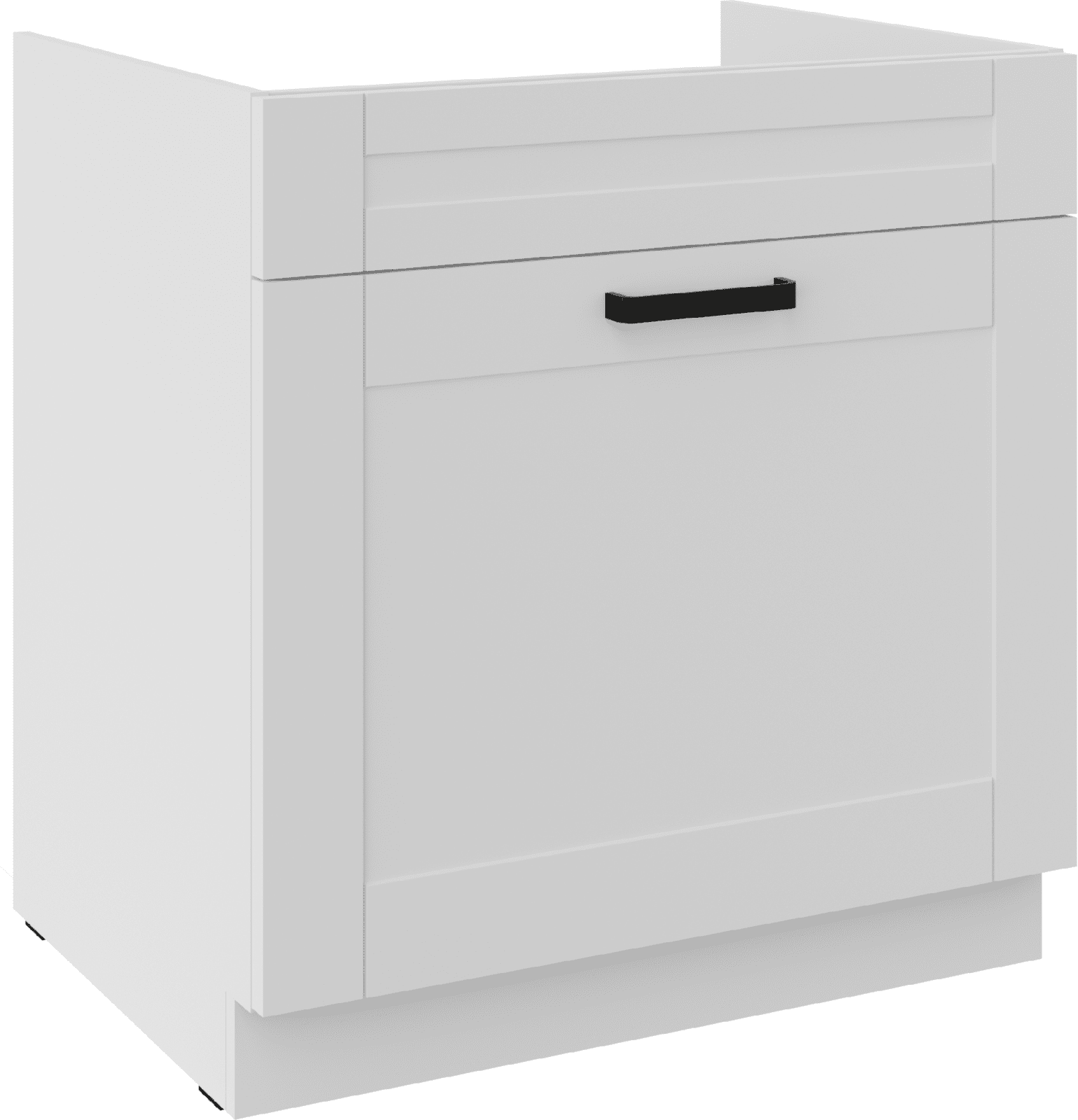 Spodní skříňka pod dřez Luna 80 ZL 1S BB - Premium Box Barva korpusu: Bílá, Barva dvířek: Bílá