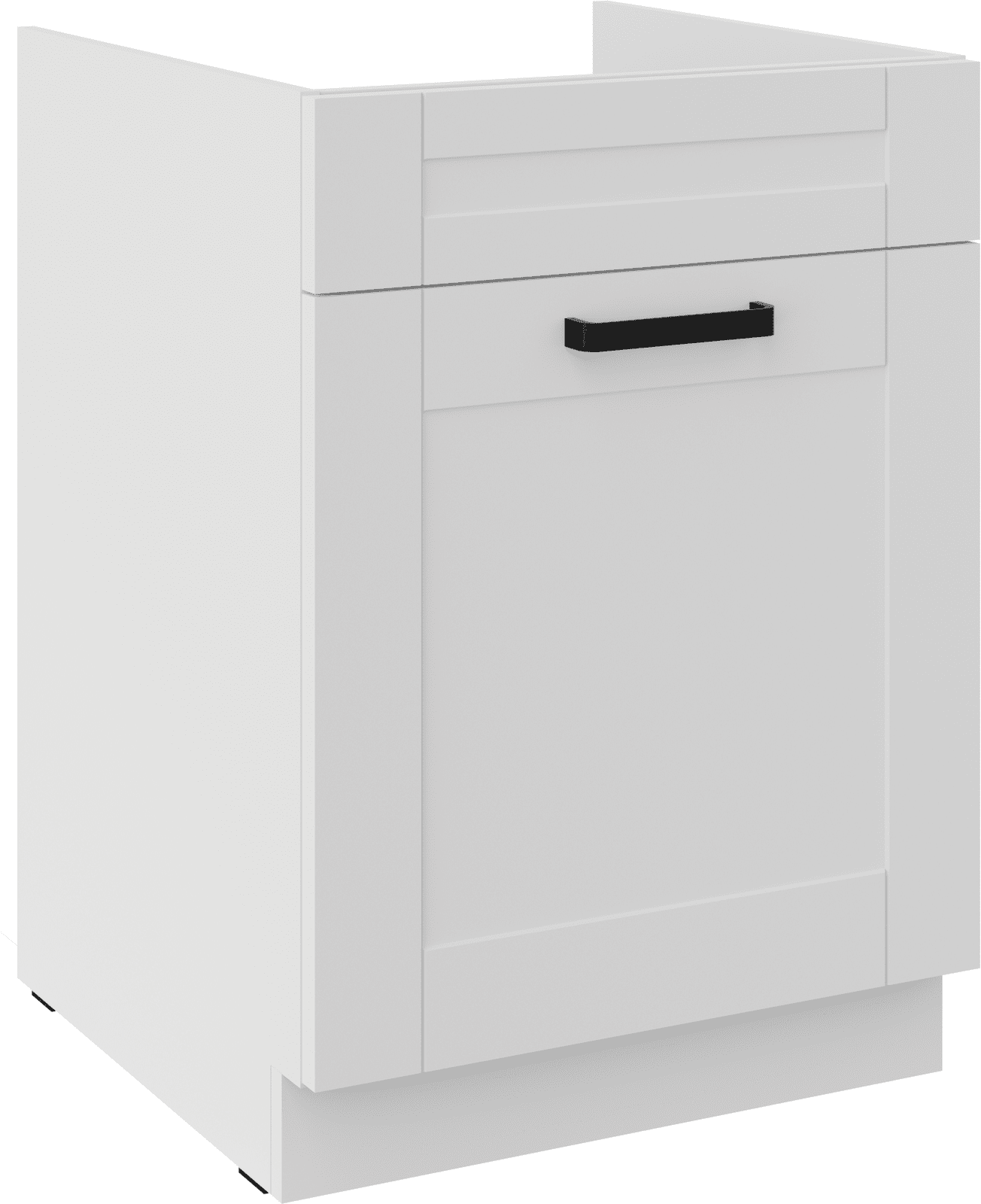Spodní skříňka pod dřez Luna 60 ZL 1S BB - Premium Box Barva korpusu: Bílá, Barva dvířek: Bílá