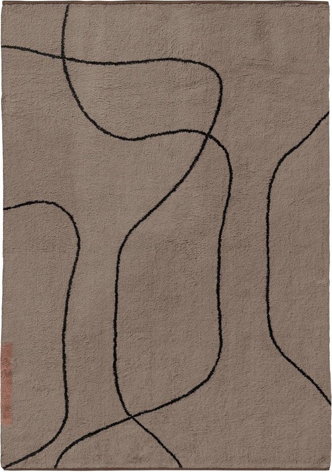 Hnědý pratelný bavlněný koberec 140x200 cm Shadow – Mette Ditmer Denmark