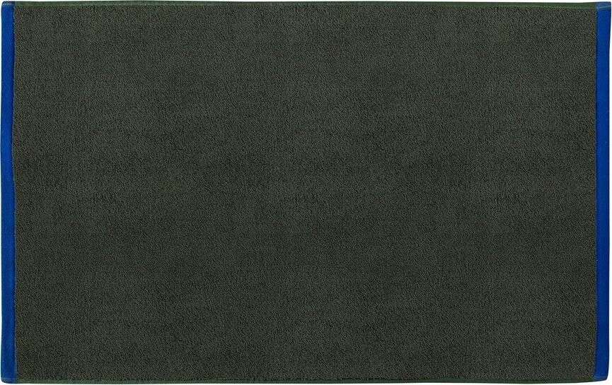 Tmavě zelená/modrá koupelnová předložka z bio bavlny 50x80 cm Soft – Mette Ditmer Denmark