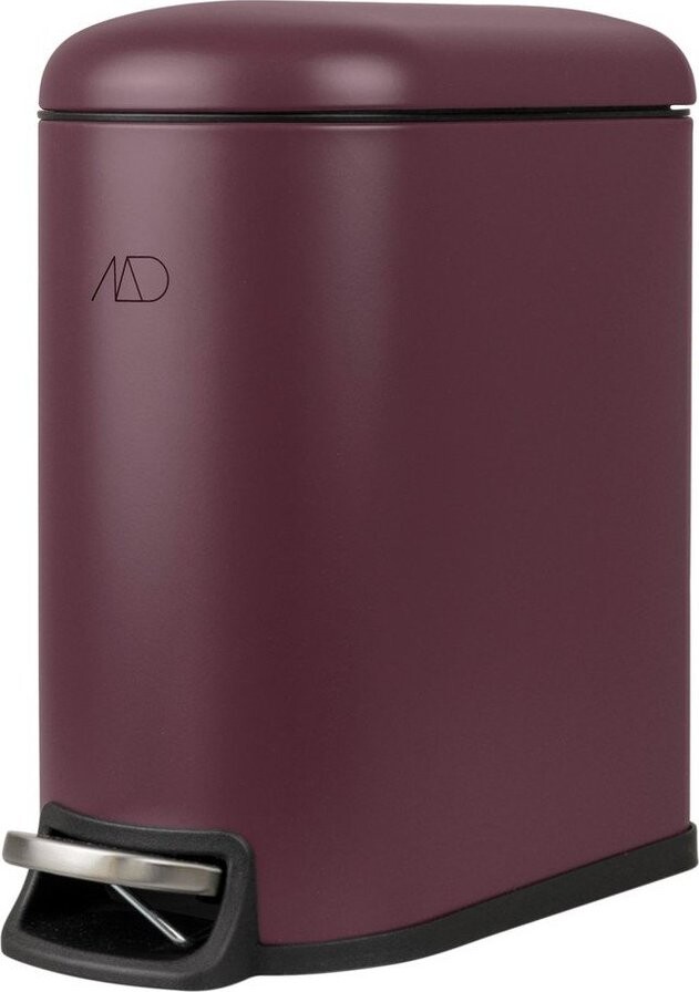 Tmavě fialový nášlapný kovový odpadkový koš 5 l Mini Walther – Mette Ditmer Denmark