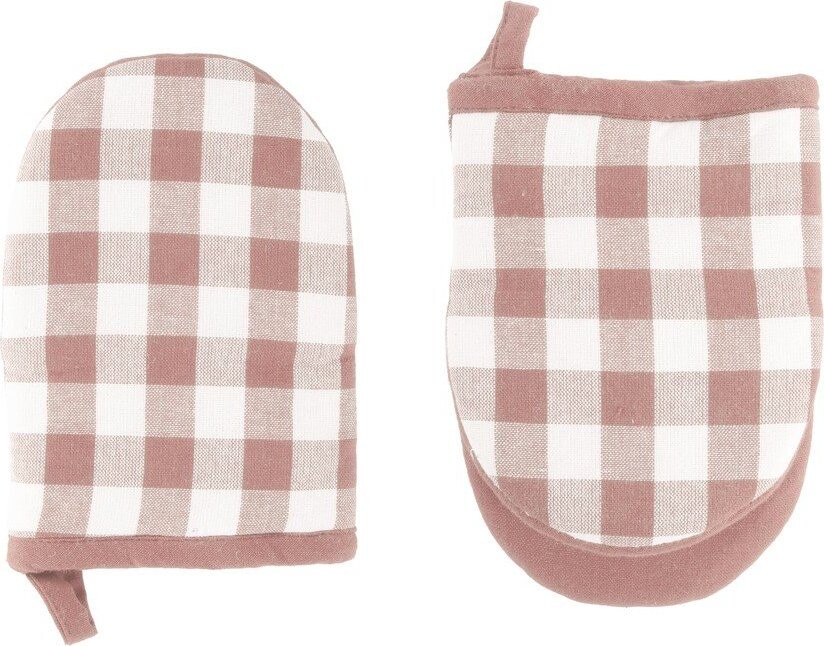 Bavlněné kuchyňské rukavice v sadě 2 ks Gingham – Tiseco Home Studio