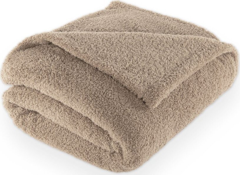 Taupe deka z mikroplyše 150x200 cm Cocoon – Tiseco Home Studio