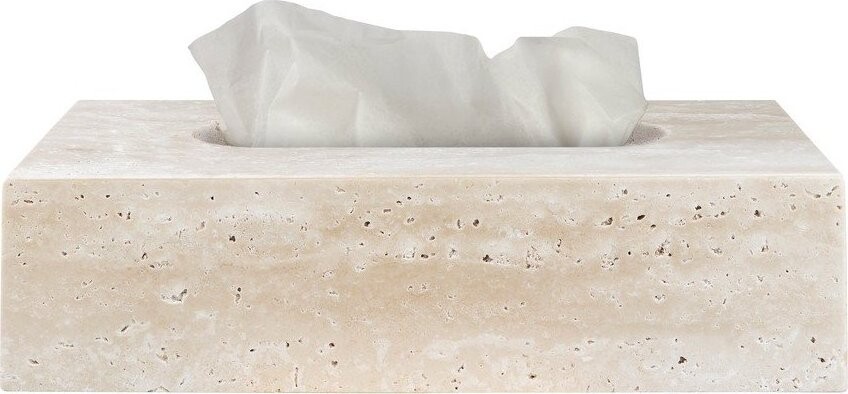 Kamenný box na kapesníky Travertine – Mette Ditmer Denmark