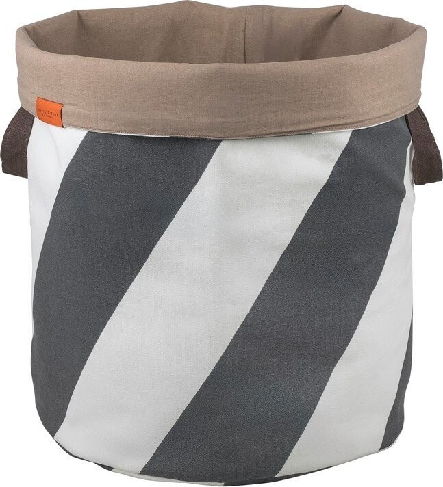 Šedý/krémový látkový koš na prádlo 5 l Diagonal – Mette Ditmer Denmark
