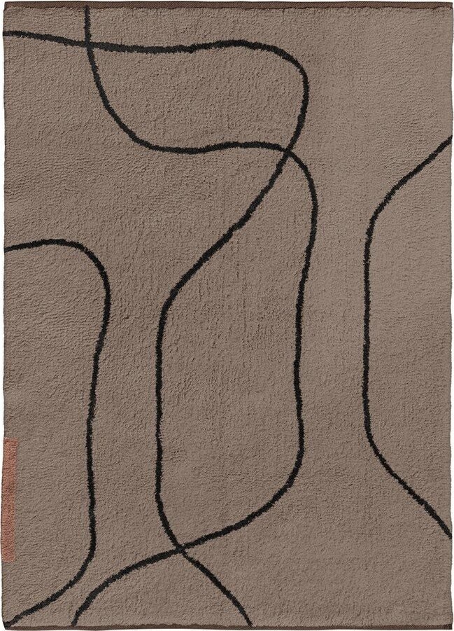 Hnědý pratelný bavlněný koberec 100x140 cm Shadow – Mette Ditmer Denmark