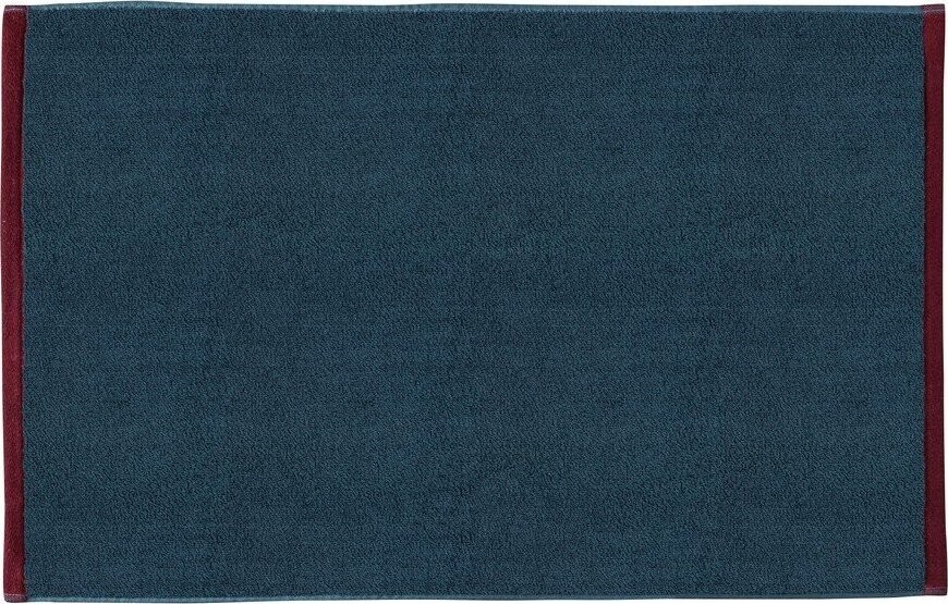 Tmavě modrá/šedá koupelnová předložka z bio bavlny 50x80 cm Soft – Mette Ditmer Denmark