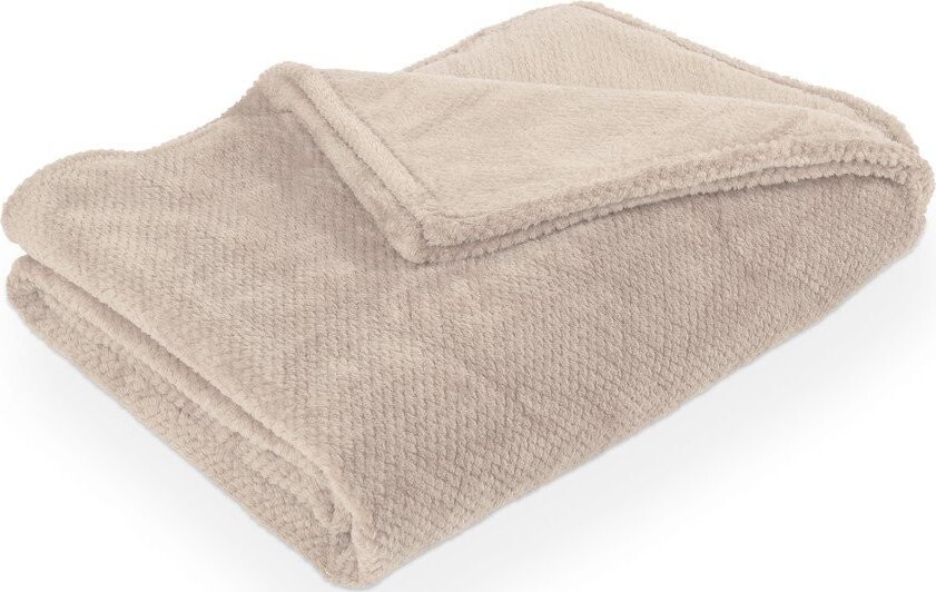 Taupe deka z mikroplyše 150x200 cm Pippa – Tiseco Home Studio