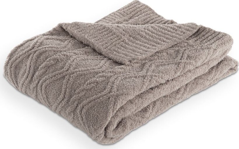 Taupe deka z mikroplyše 130x170 cm Aspen – Tiseco Home Studio