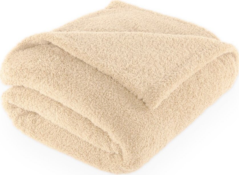 Béžová deka z mikroplyše 150x200 cm Cocoon – Tiseco Home Studio